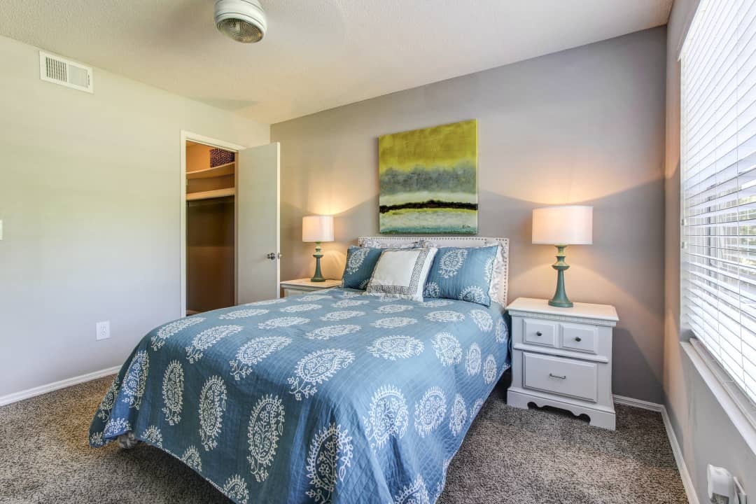modern bedroom at Chester Place is only 18 minutes from downtown Charleston